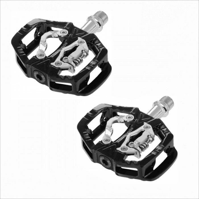 Pedales MTB Zeray ZP-109S Duales de Aluminio, Negros, 340g - Offroad - 1