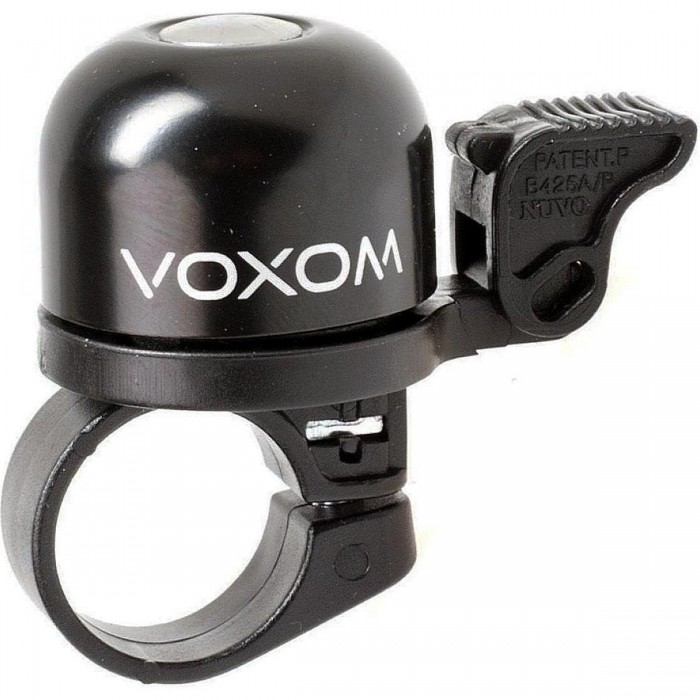 Voxom KL1 Black Aluminum Bicycle Bell, Loud 92 dB, Fits Handlebars up to 22.2 mm - 1