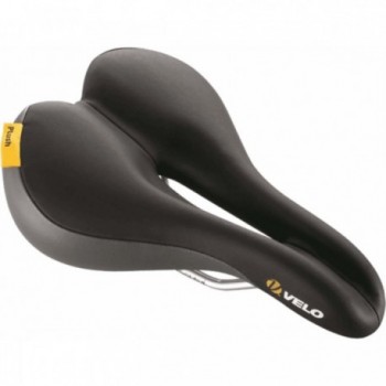 Sella Velo Plush Inclined 3147 Uomo Nero - Comfort e Prestazioni, 272x176 mm, 410g, Rail Cr•Mo - 1 - Selle - 