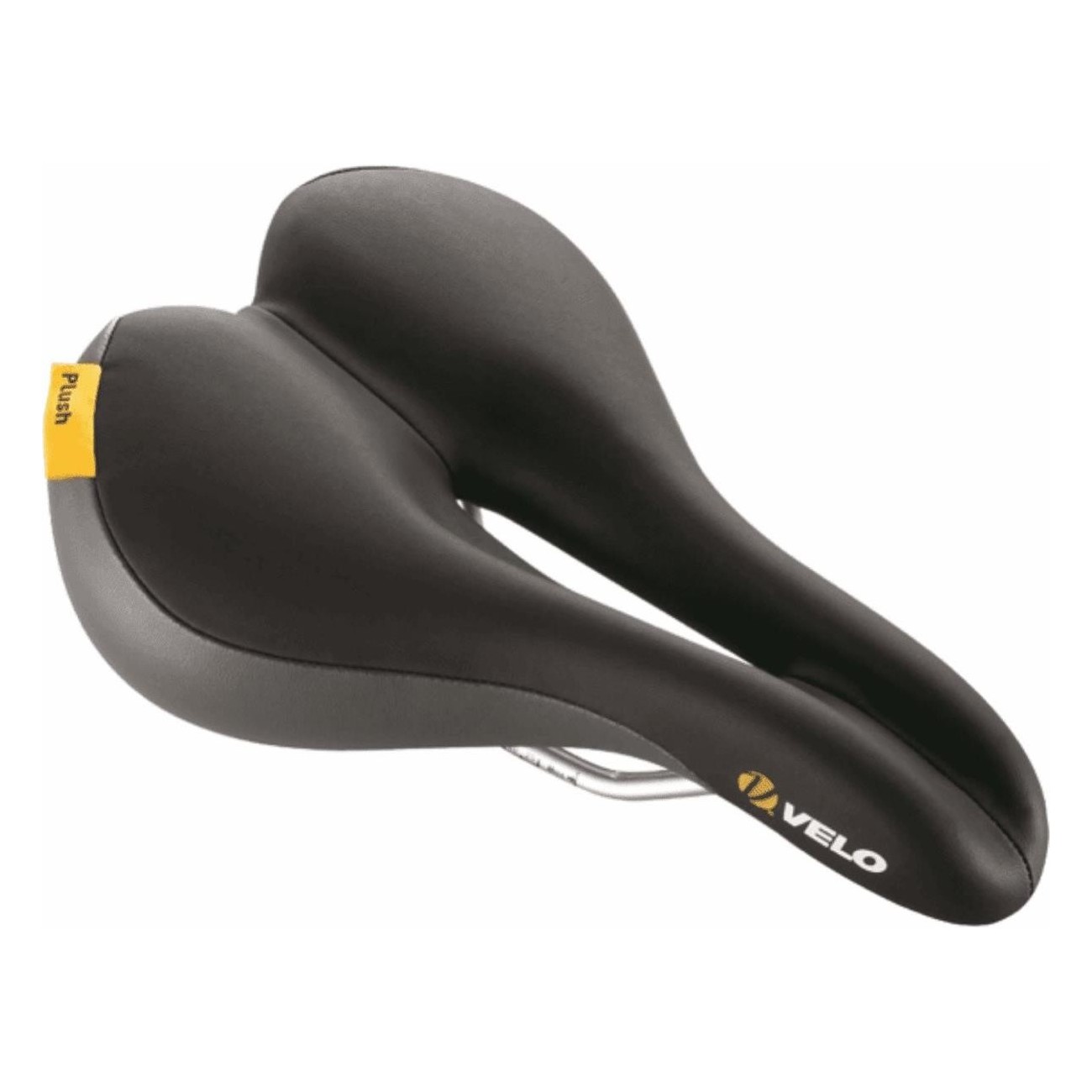 Sella Velo Plush Inclined 3147 Uomo Nero - Comfort e Prestazioni, 272x176 mm, 410g, Rail Cr•Mo - 1 - Selle - 