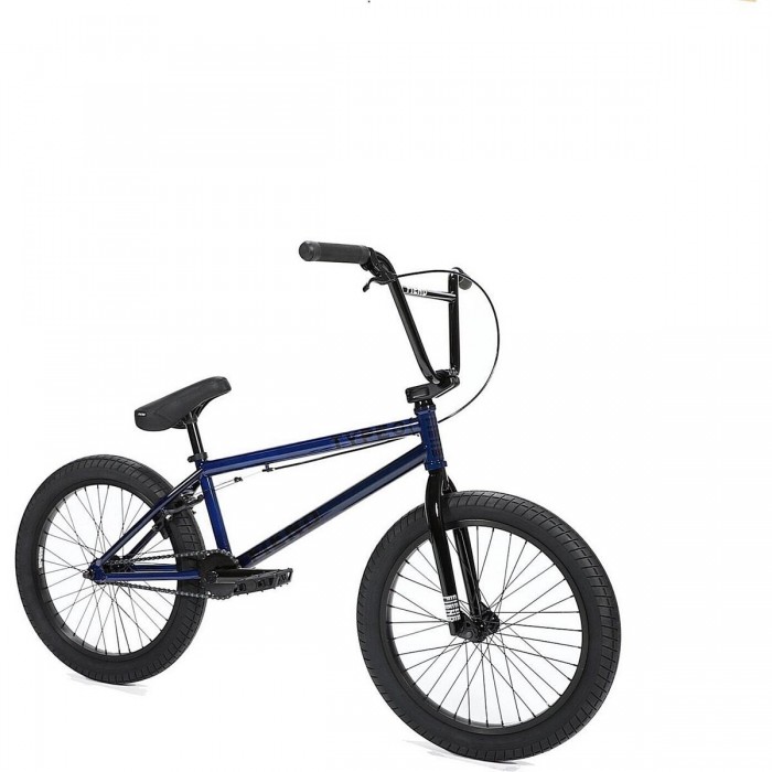 Bicyclette BMX Fiend Type O-Gloss Trans. Bleu avec Cadre en Chrome et Pneus Innova 2.40™ Street - 1