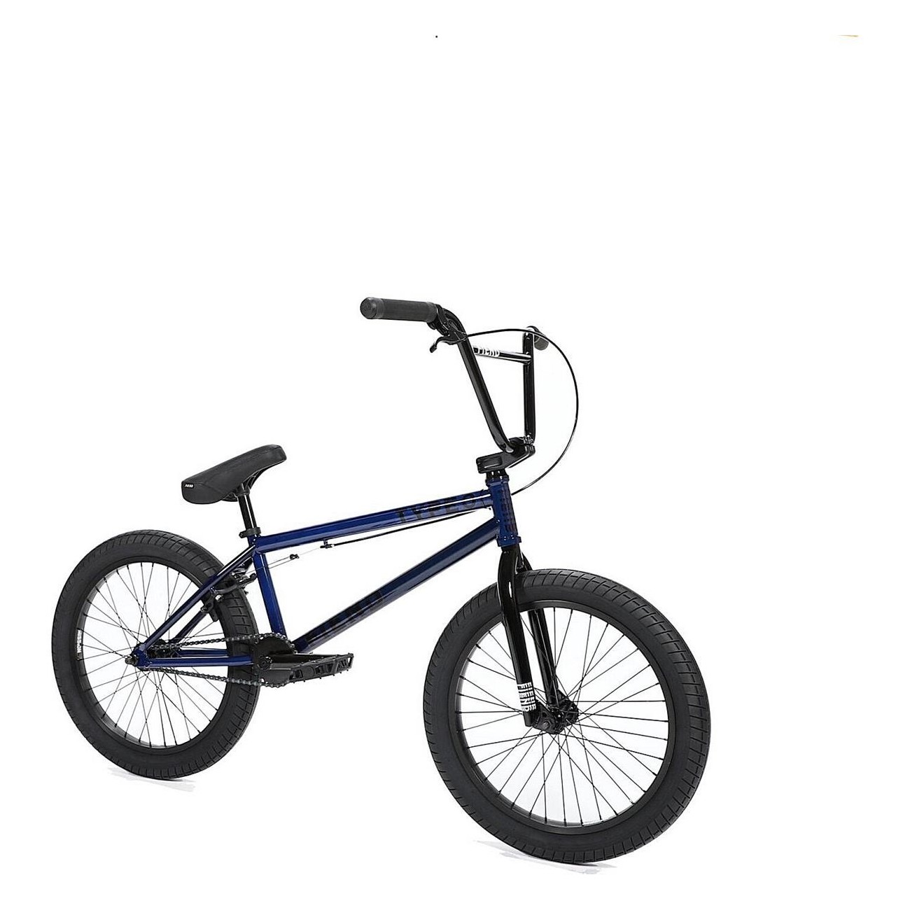 Bicyclette BMX Fiend Type O-Gloss Trans. Bleu avec Cadre en Chrome et Pneus Innova 2.40™ Street - 1