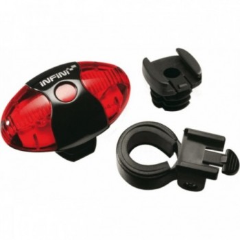 Battery-Powered Rear Light with 5 Red LEDs and 4 Operating Modes - 1