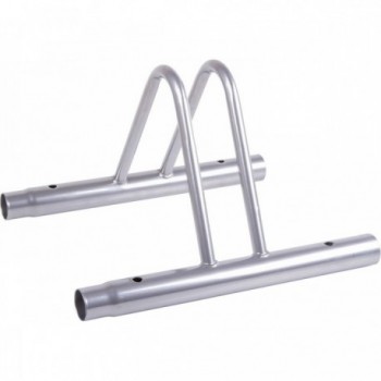 Silver Steel Bicycle Stand MV, Compatible with 12'' to 29'' Wheels - 1