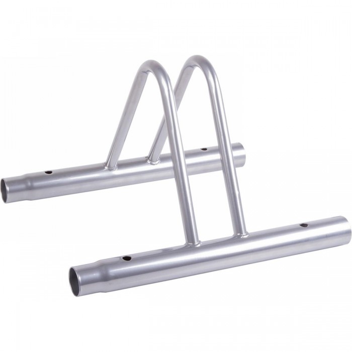 Silver Steel Bicycle Stand MV, Compatible with 12'' to 29'' Wheels - 1