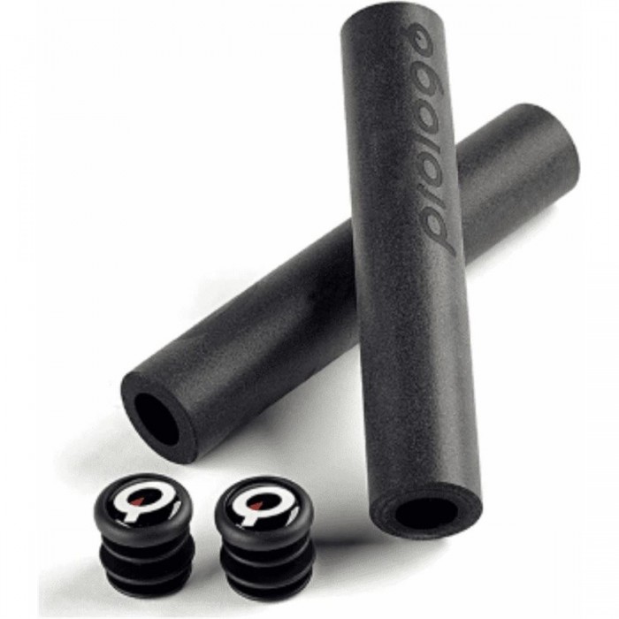 Black Silicone Grips 130mm - Lightweight Pair 35g - 1