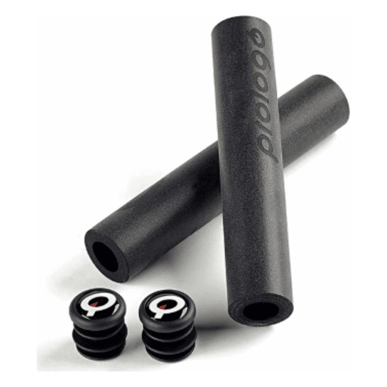 Black Silicone Grips 130mm - Lightweight Pair 35g - 1