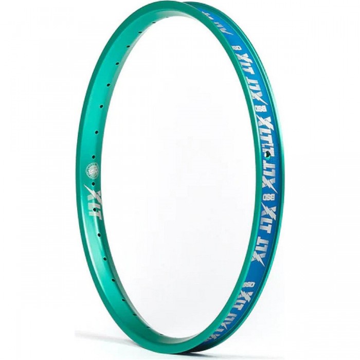 XLT 6061 T6 Aluminum Rim Aqua Green - 20' with 36 Holes, X Profile - 1