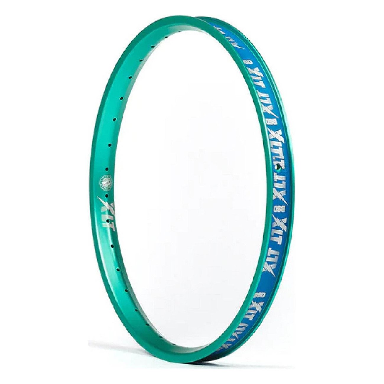 XLT 6061 T6 Aluminum Rim Aqua Green - 20' with 36 Holes, X Profile - 1