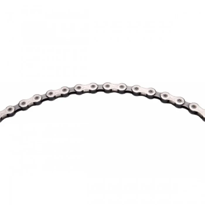 10-Speed 114 Links Silver-Black Chain Compatible with Shimano, SRAM, Campagnolo - 1