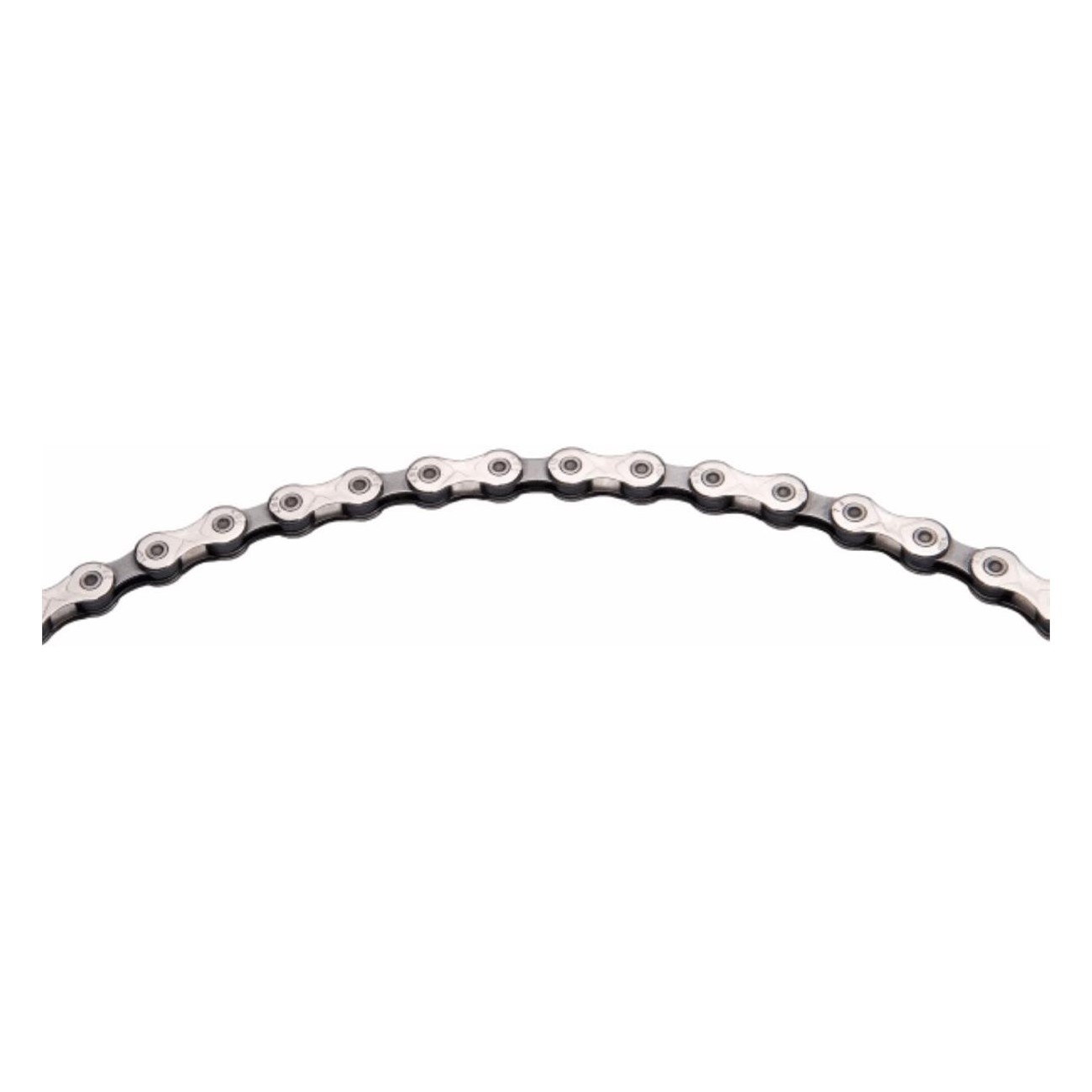 10-Speed 114 Links Silver-Black Chain Compatible with Shimano, SRAM, Campagnolo - 1