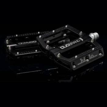 Duo CNC Hi-Lo 9/16' Black Pedals with Aluminum Platform and Sealed Bearings - 1