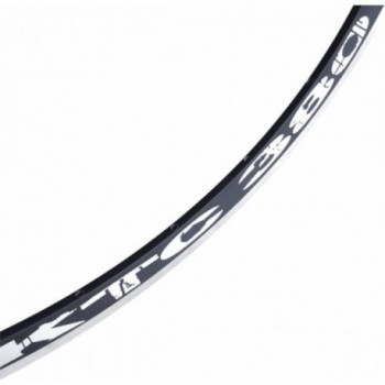 700c 28' Aluminum Rim for V-Brake, 20 Holes, Black with Silver Track - 1