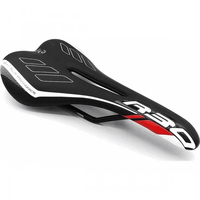 Sella MTB/Corsa R30 Nero/Rosso in Skay con Forchetta in Acciaio, 255g - 1 - Selle - 8051772125202