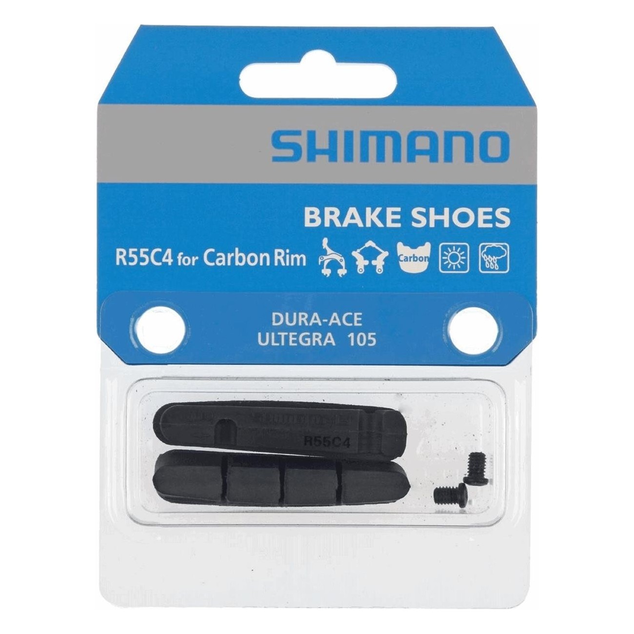 Carbon Brake Pads R55C4 BR-9000 for Dura-Ace, Ultegra, 105 (Pair) - 1