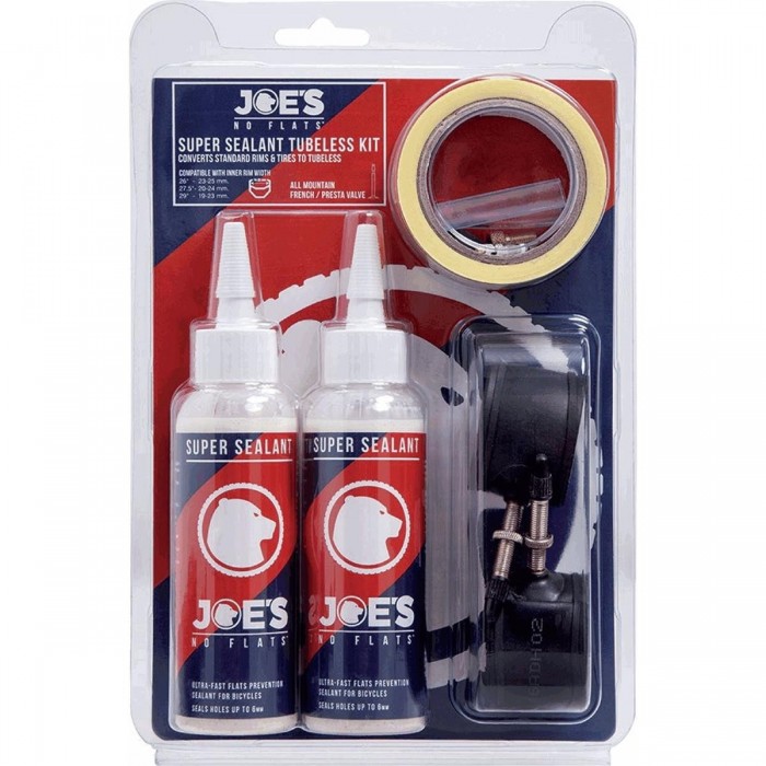 JOE'S Tubeless Wheel Conversion Kit 19-25mm with 32mm Presta Valves - 1