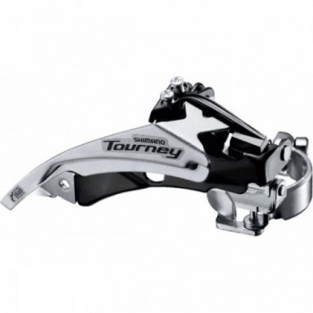 Dérailleur Shimano TY500 3x6/7V, 34,9mm, Tirage Haut/Bas, Noir/Argent - 1