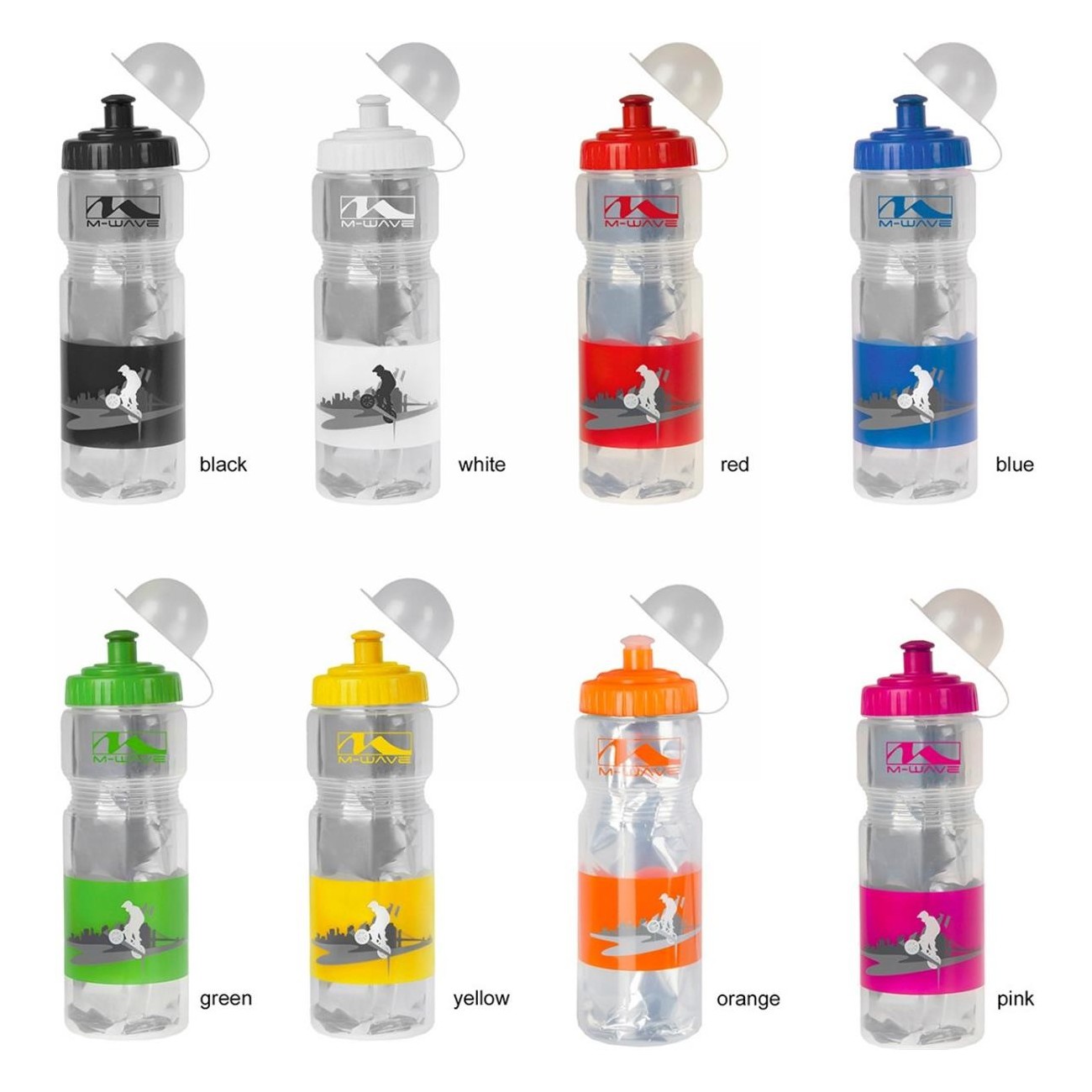 M-WAVE 400 ml Thermal Bottle in Transparent and Black Plastic - 2