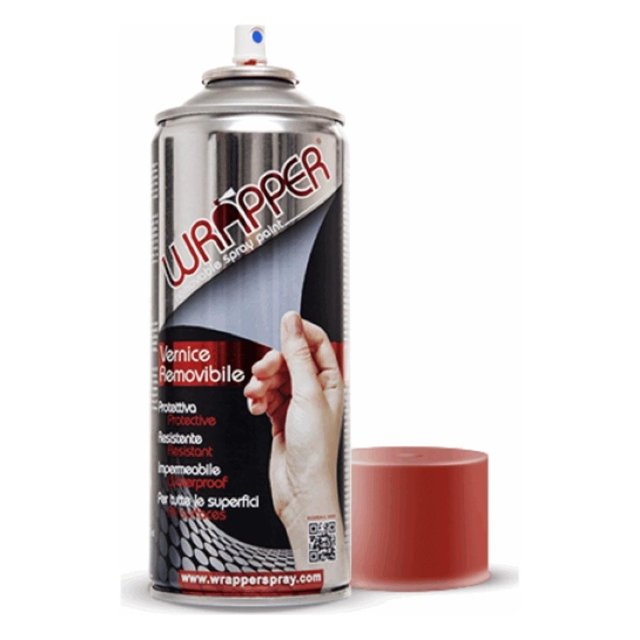 Vernice Spray Removibile Wrapper Rosso Fuoco 400ml - Pellicola Protettiva e Impermeabile per Metalli, Plastica, Alluminio e Altr