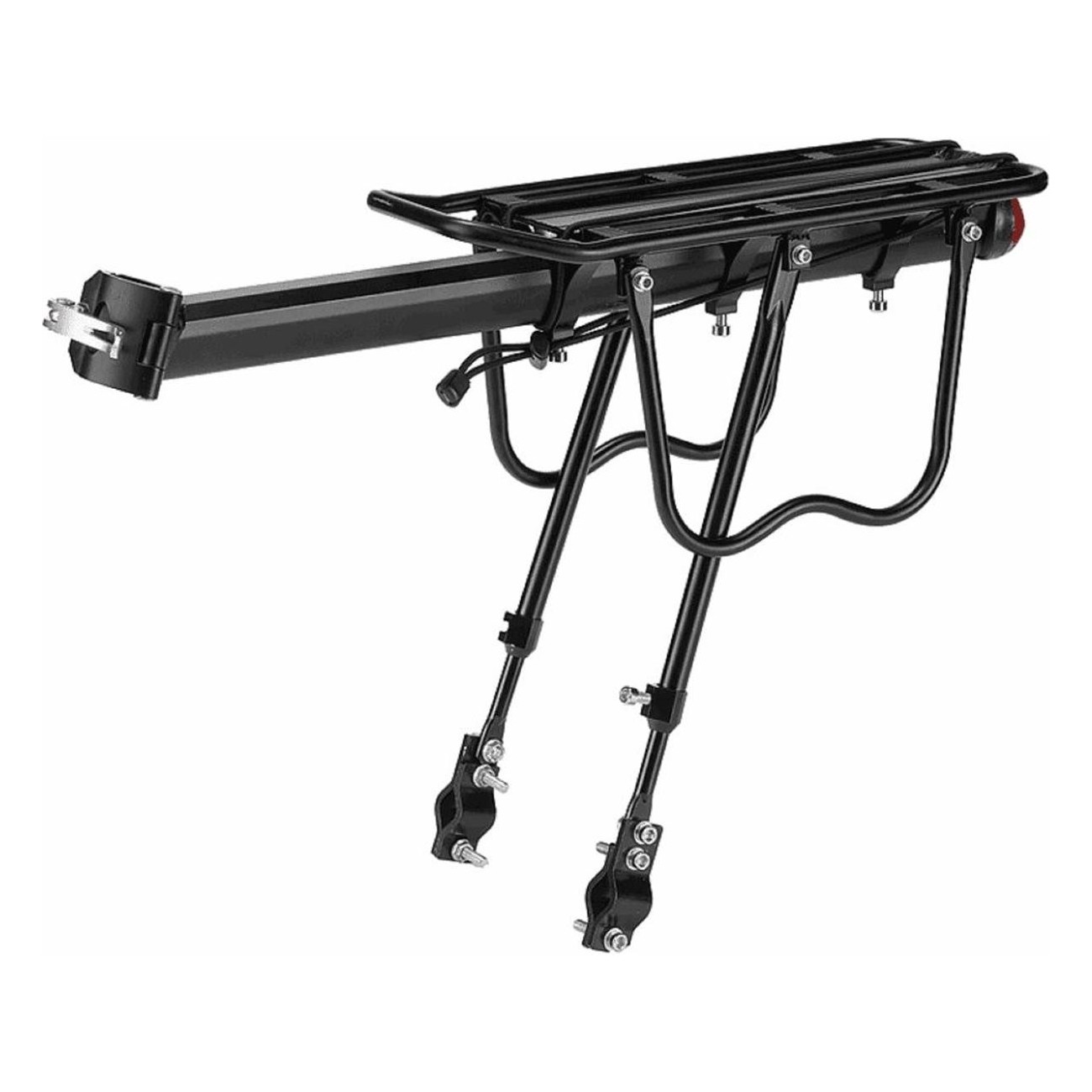 Universal Aluminum Seatpost Rack - 50kg Capacity, Fits Various Bike Sizes - 1