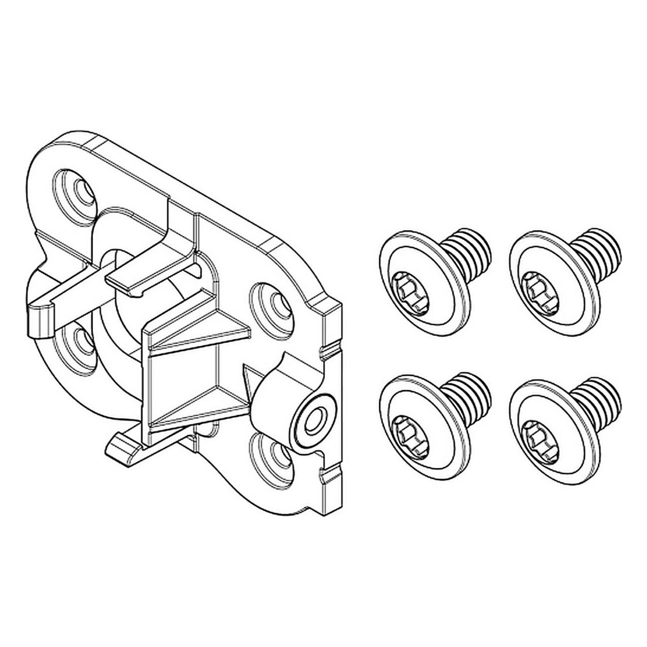 Kit Piastra di Fissaggio Compacttube Verticale per Lato Serratura Fisso (BBP324Y) - Installazione Semplice e Sicura - 1 - Altro 