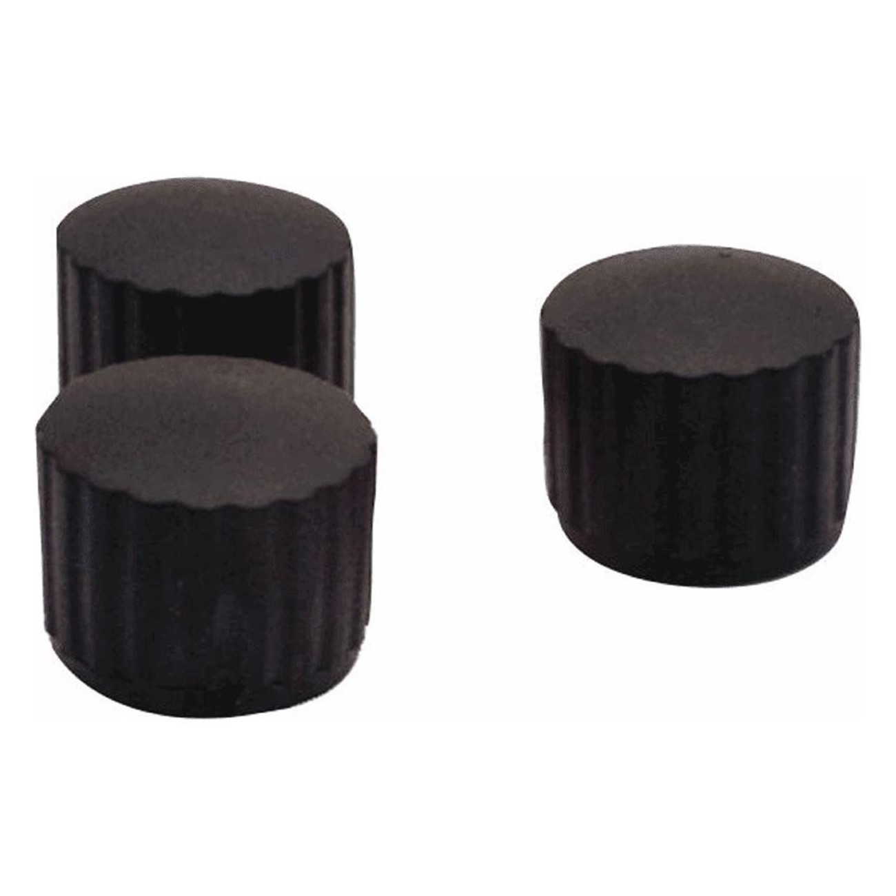 Black Rubber Dynamo Caps 23mm - Pack of 10 MVTEK - 1