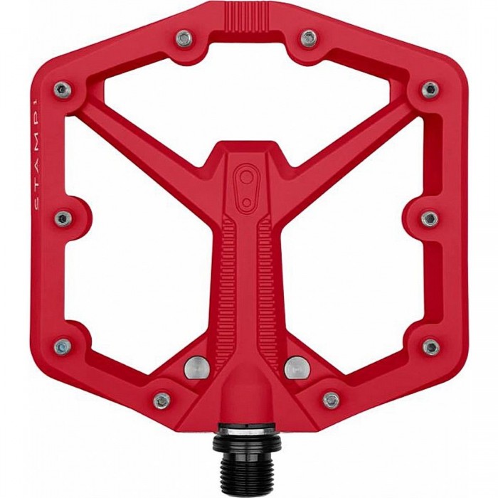 Crankbrothers Stamp 1 Large Gen 2 Flat Pedals Red for Freeride, Enduro, Downhill - 1