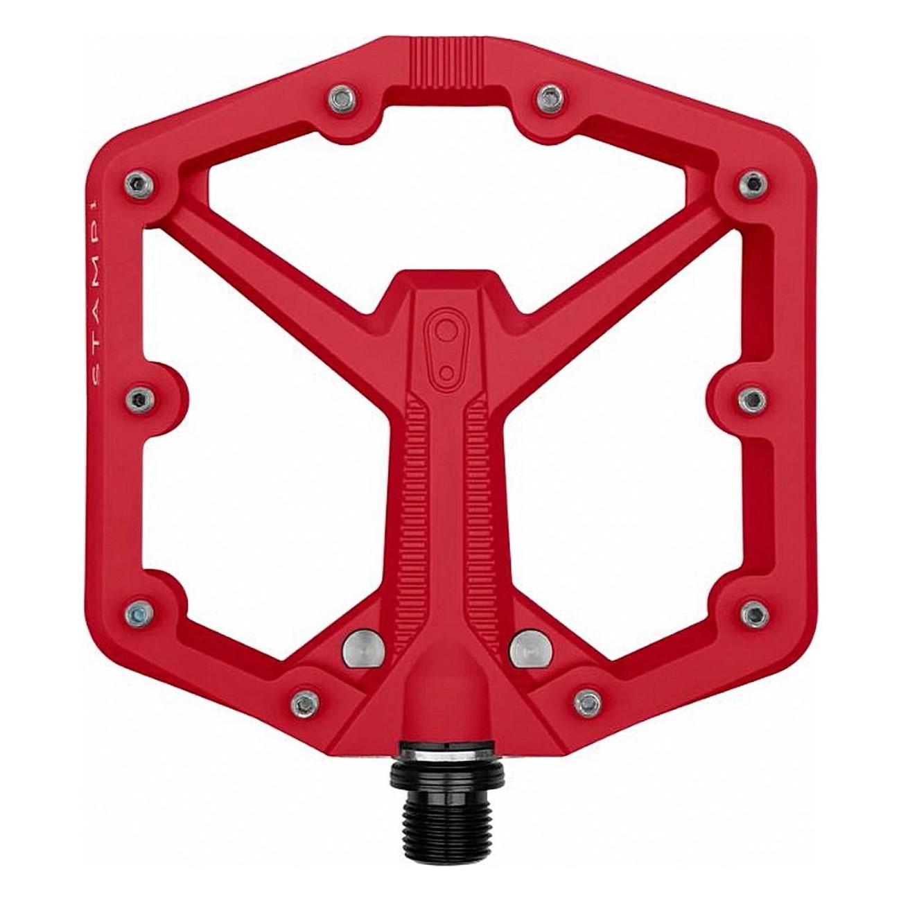 Crankbrothers Stamp 1 Large Gen 2 Flat Pedals Red for Freeride, Enduro, Downhill - 1