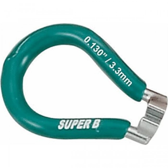 Single Spoke Wrench Green superB 3.3mm x 0.130 for Bicycle - 1