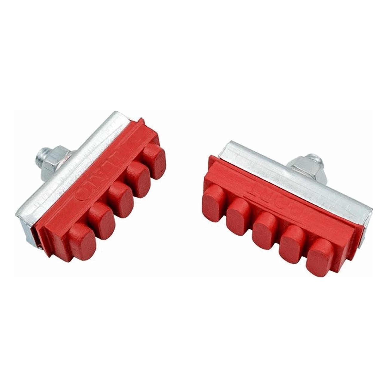 Pattini Freno 35mm Rosso MVTEK - Confezione da 10 Coppie per Biciclette SPORT, OLANDA e TORINO - 1 - Pattini - 8005586214492