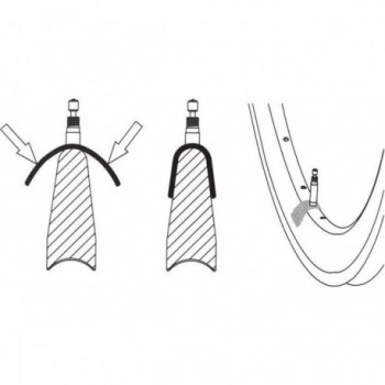 Schwarzer Anti-Vibrationskleber für Presta-Ventile MVTEK, ideal für Carbonräder - 1