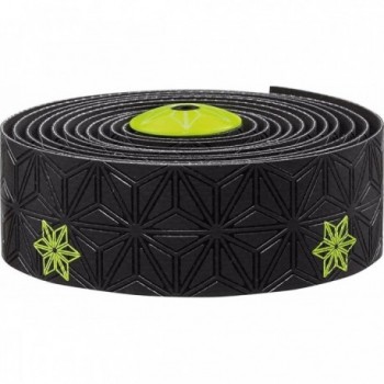 SUPACAZ Galaxy Super Sticky Kush Neon Yellow Handlebar Tape with Cap - 1