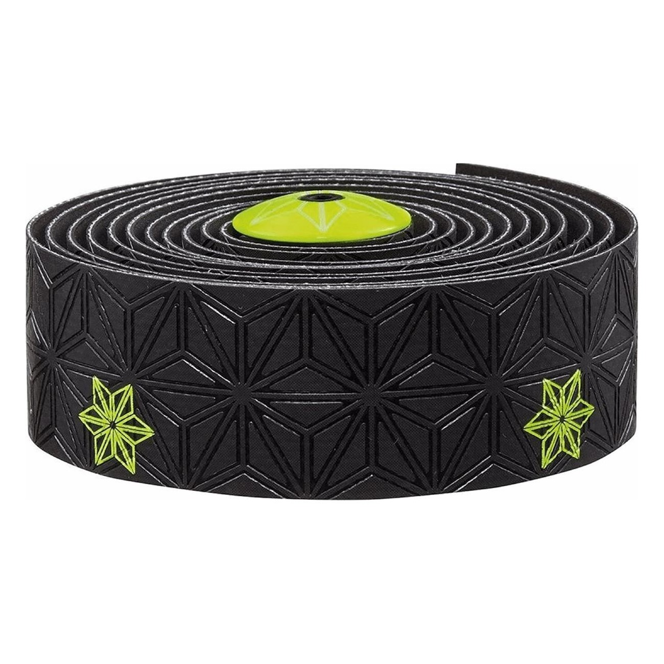 SUPACAZ Galaxy Super Sticky Kush Neon Yellow Handlebar Tape with Cap - 1