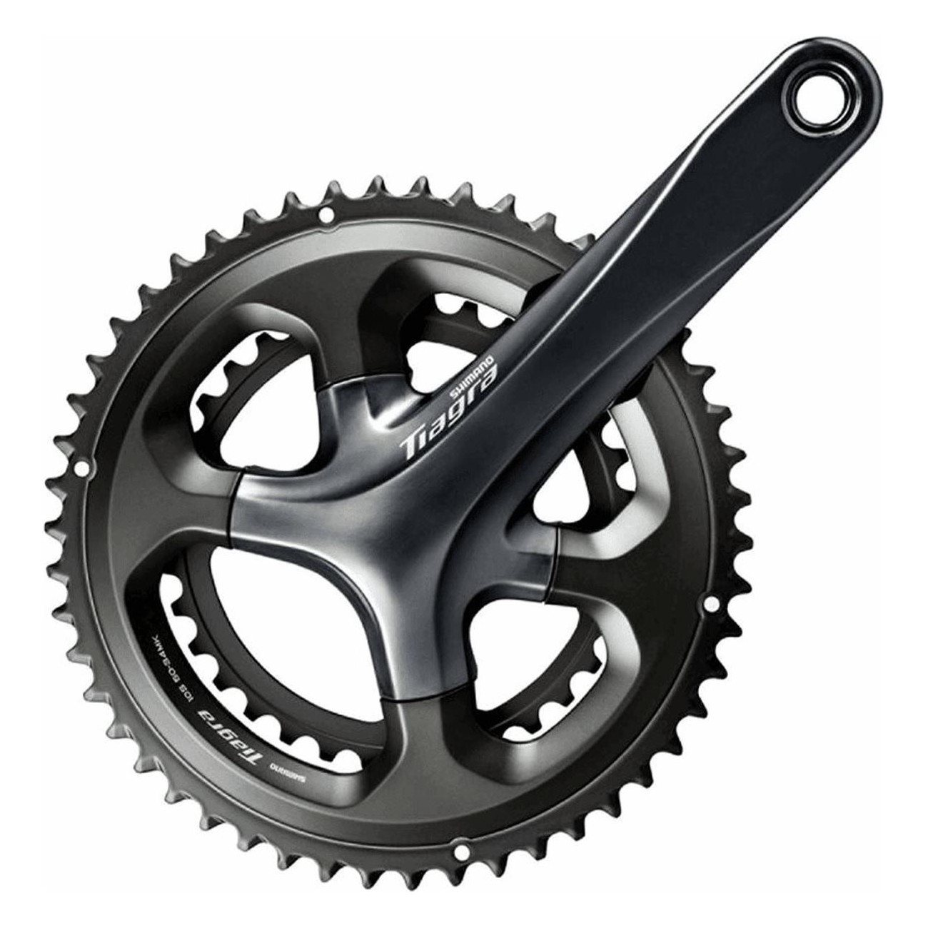 Shimano Tiagra FC-4700 Crankset 2x10V 50/34T 172.5mm Black - Excellent Performance - 1