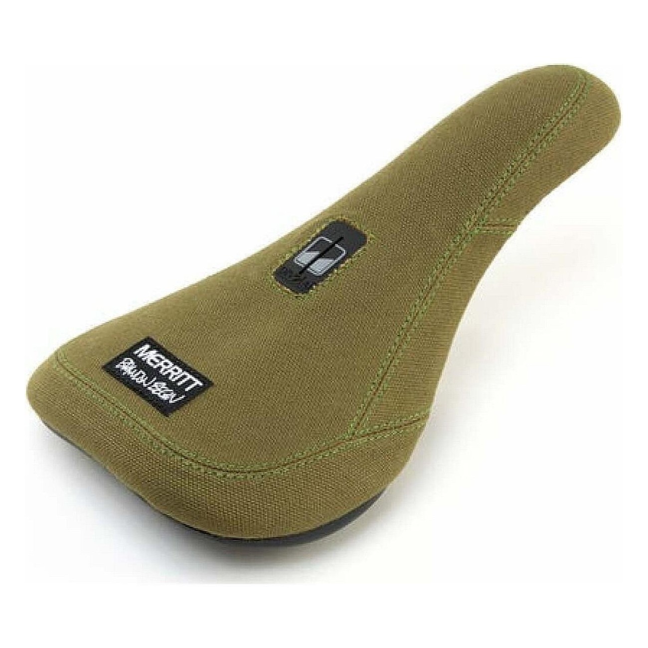 Merritt Brandon Begin Slim BMX Seat in Durable Canvas, Olive Color - 1