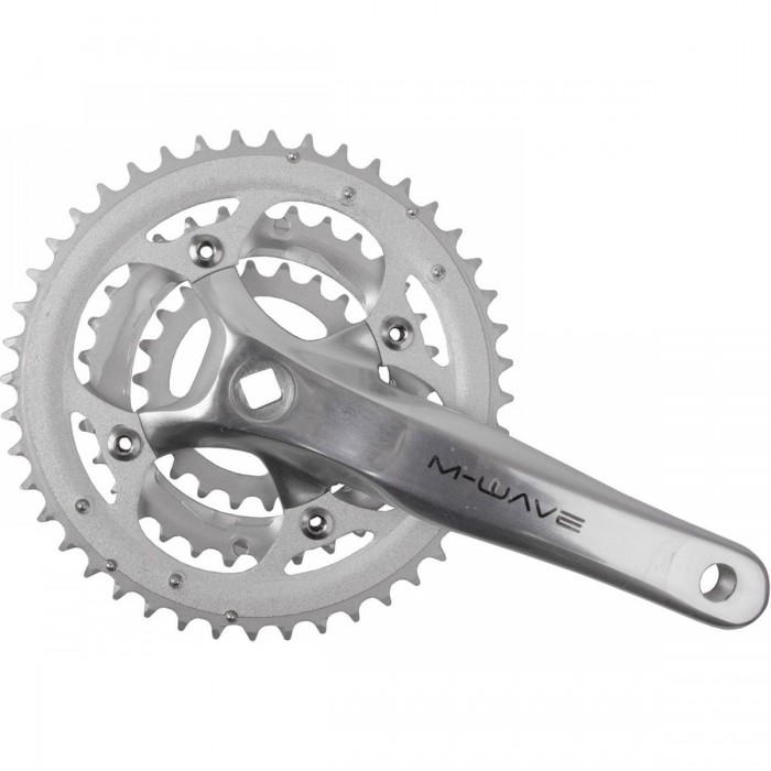 Silver Crankset 170mm for 9/8 Gears, JIS, Square Bottom Bracket - 1