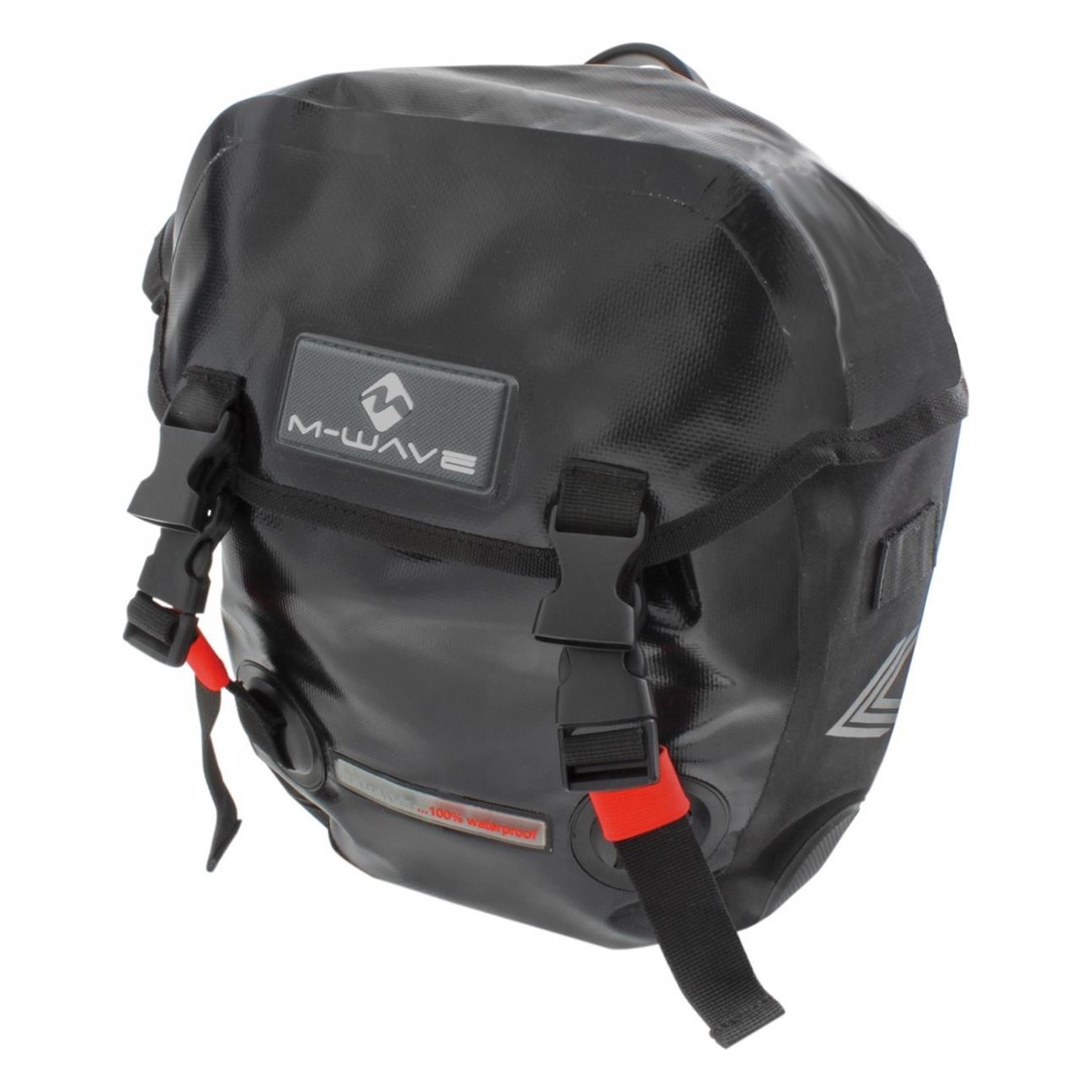 Bolsa Portapacchi Impermeable Calgary 25L Negra con Fijación y Reflectantes - 1