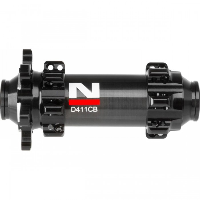 Buje de Freno de Disco de Carbono MTB Novatec Straight Pull 4in1, 24 Agujeros, Negro - 1