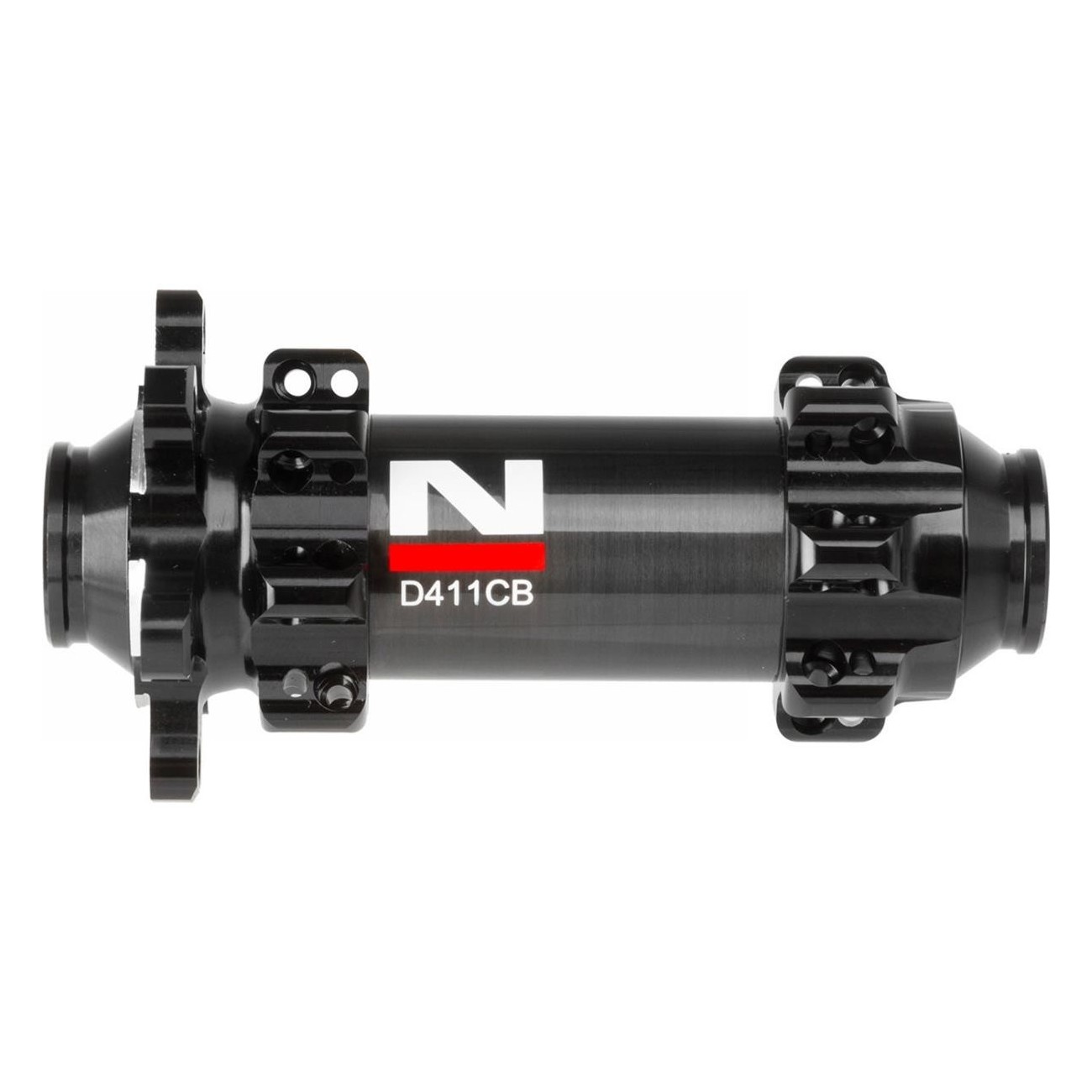 Buje de Freno de Disco de Carbono MTB Novatec Straight Pull 4in1, 24 Agujeros, Negro - 1