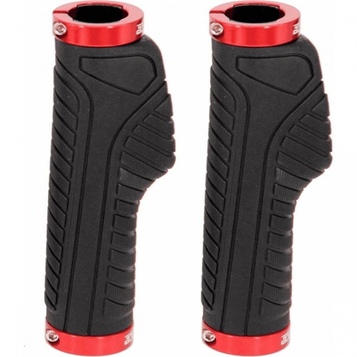 Ergonomic Rubber Grips for Adults in Black/Red - Comfort and Control - 1