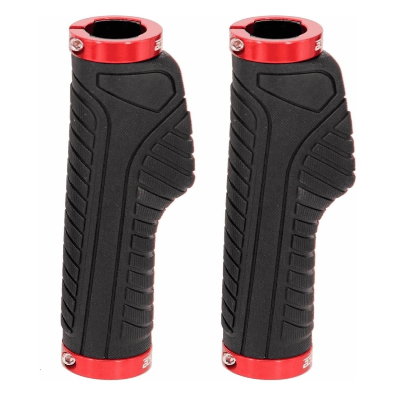 Ergonomic Rubber Grips for Adults in Black/Red - Comfort and Control - 1