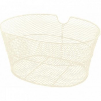 Cream Oval Iron Front Basket for Bicycle 38x28x18 cm - 1