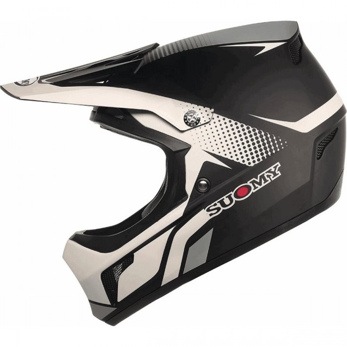 Casco SUOMY EXTREME Negro/Blanco/Gris - Talla M, Seguridad y Estilo - 1