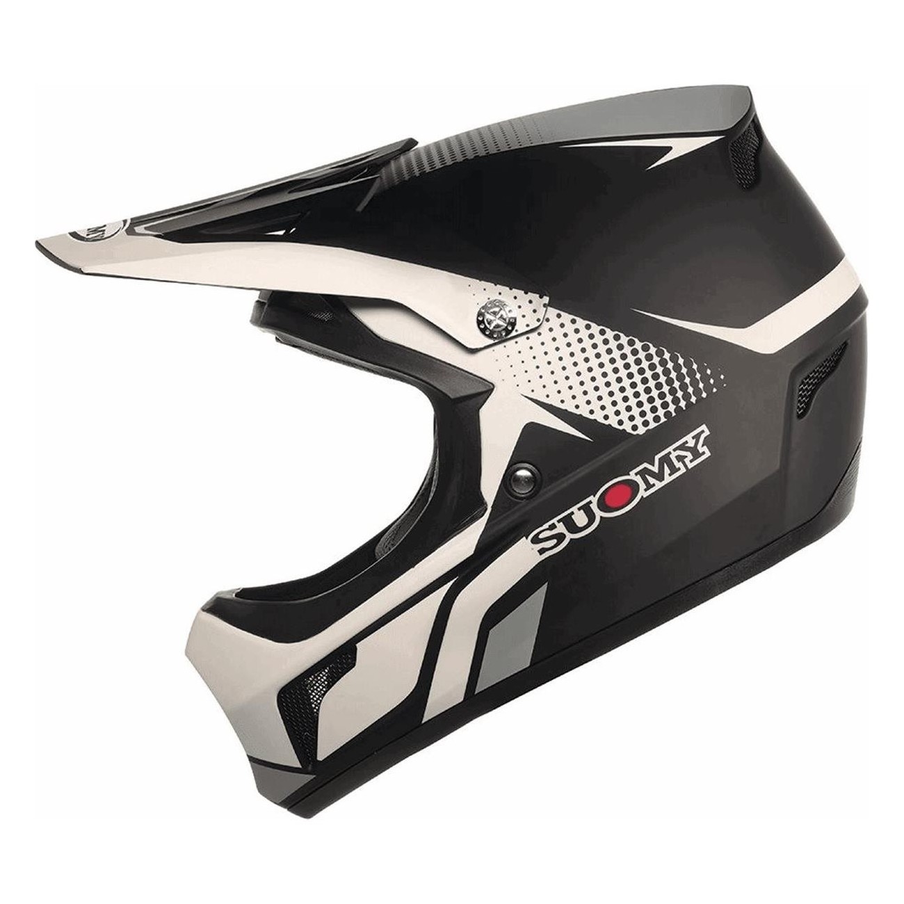 Casco SUOMY EXTREME Negro/Blanco/Gris - Talla M, Seguridad y Estilo - 1