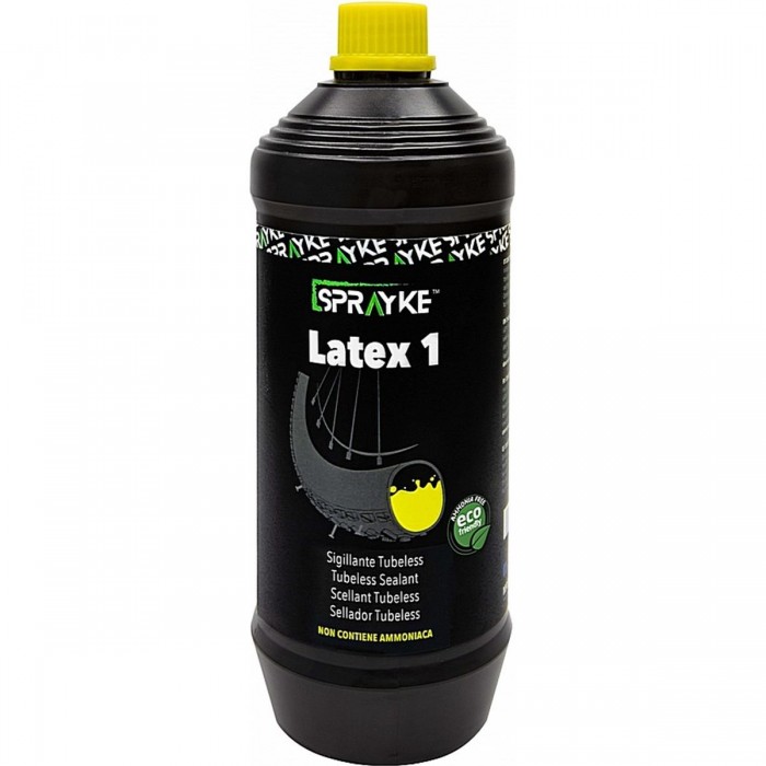 Sellador para Neumáticos Tubeless Sprayke Latex 1000 ml - Acción Rápida y Segura - 1