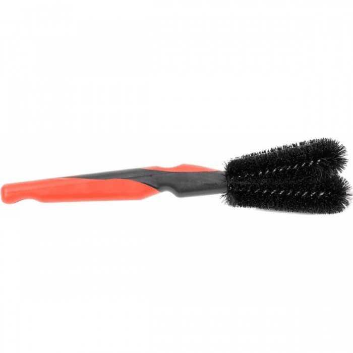 Double-Head Bike Cleaning Brush with Hard Bristles and Ergonomic Handle - 1