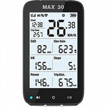 Ciclocomputer Max 30 GPS Schwarz mit 47 Funktionen und Höhenmesser - 1