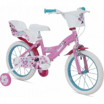 Bicicletta per Bambini 16 Pollici Tema Minnie - Design Accattivante e Divertente - 1 - Bambino - 0324472189156