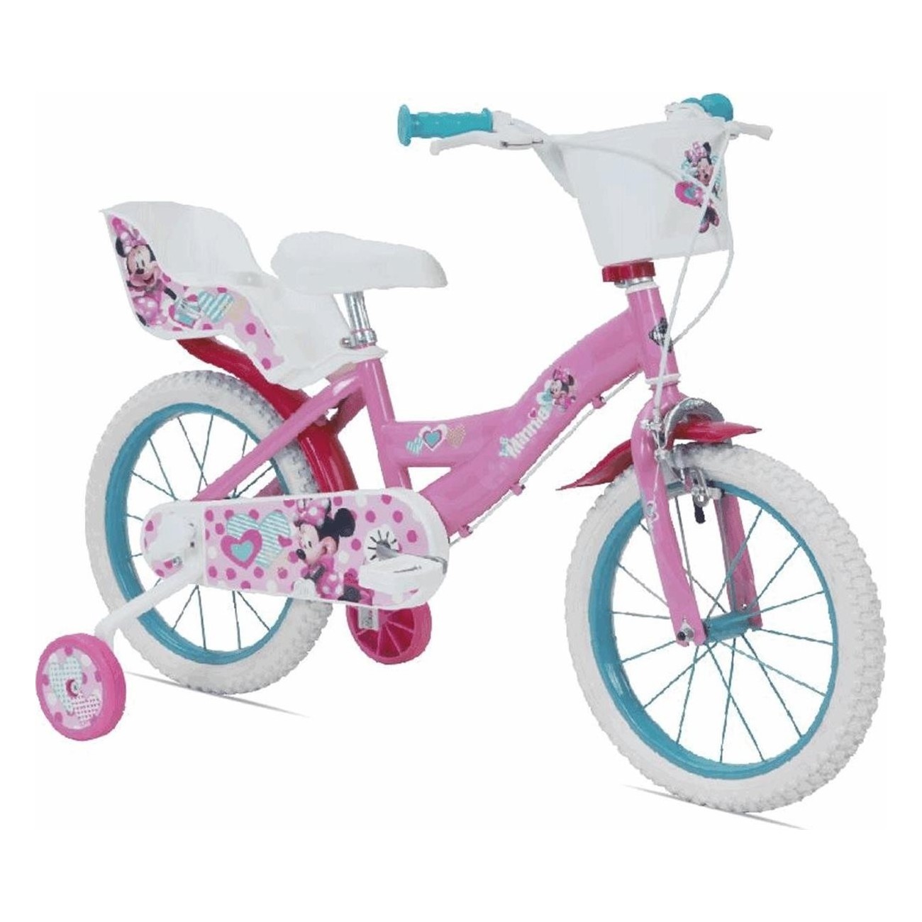 Bicicletta per Bambini 16 Pollici Tema Minnie - Design Accattivante e Divertente - 1 - Bambino - 0324472189156