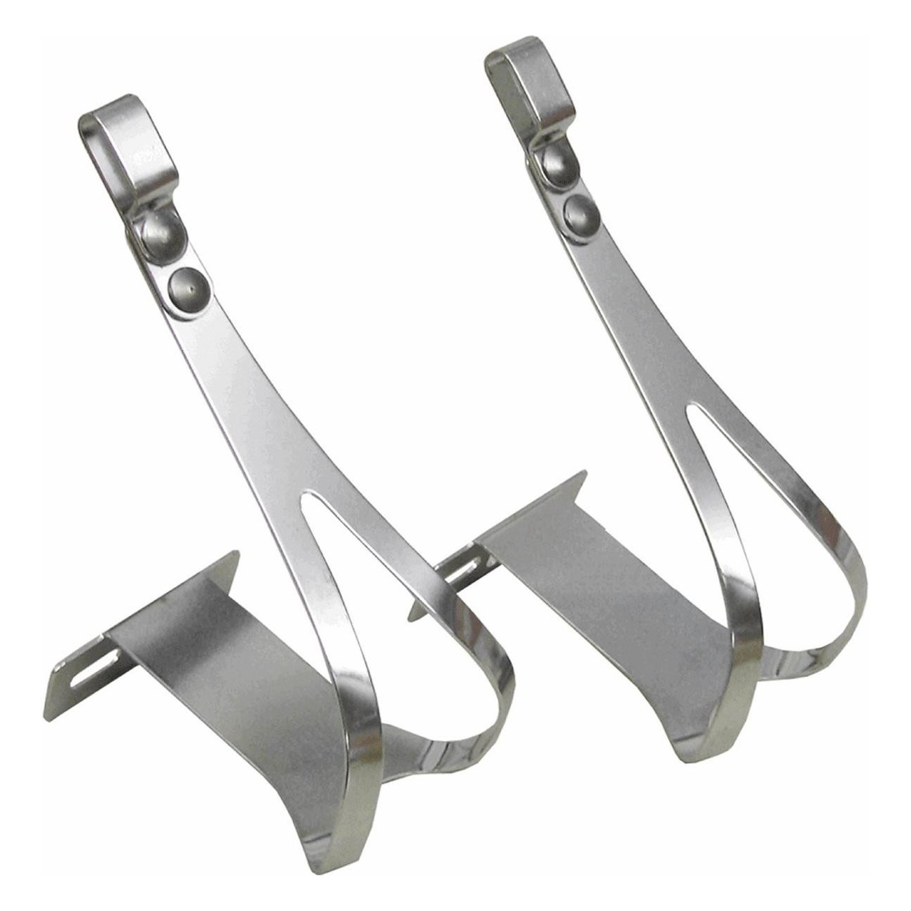 EMM151 Silver Steel Footpegs - Pair by MVTEK - 1